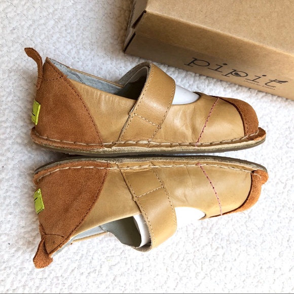 Pipit Caramel Suede Shoes Jill Mini Mary Jane’s 7 - Picture 8 of 13